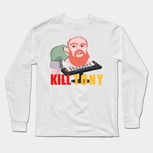 William Montgomery From Kill Tony On Synthesizer Playing Music (White) Long Sleeve T-Shirt